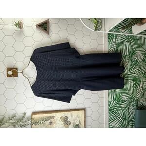 Wren Navy Studded Peak-a-Boo Back Mini Dress - Size - Large